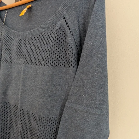 Lole Scoop Neck Lightweight Knit Sweater in Slate Blue - Picture 9 of 9